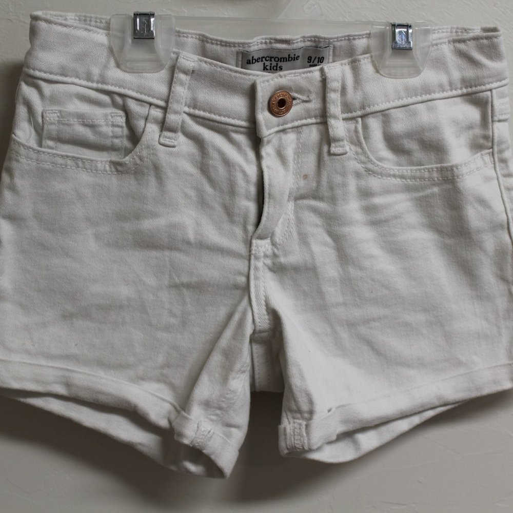 Abercrombie Kids midi short white denim